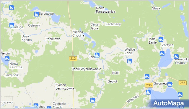 mapa Dzięgiel, Dzięgiel na mapie Targeo