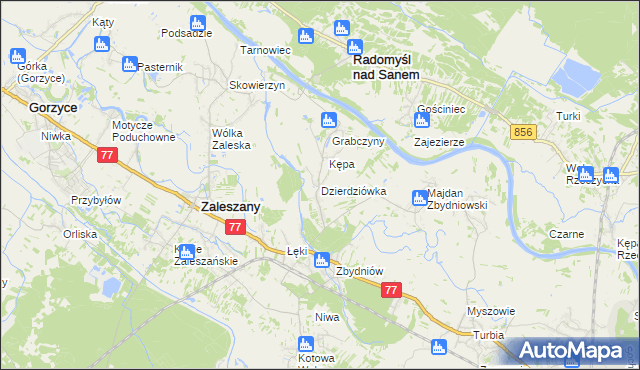 mapa Dzierdziówka, Dzierdziówka na mapie Targeo