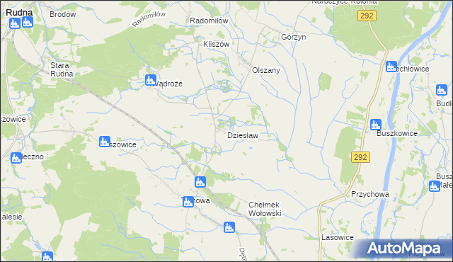 mapa Dziesław, Dziesław na mapie Targeo