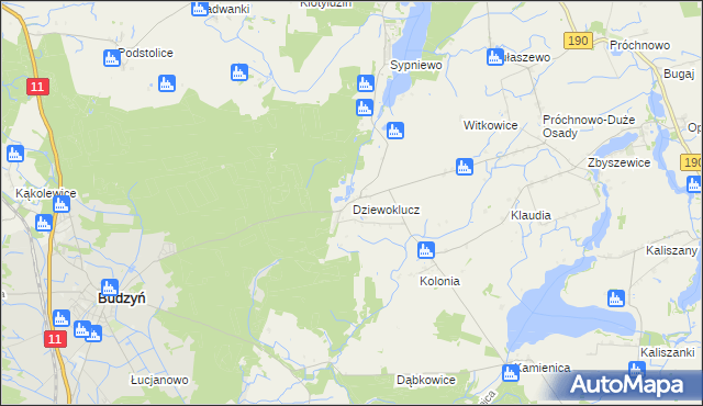 mapa Dziewoklucz, Dziewoklucz na mapie Targeo