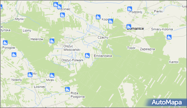 mapa Emilianówka, Emilianówka na mapie Targeo