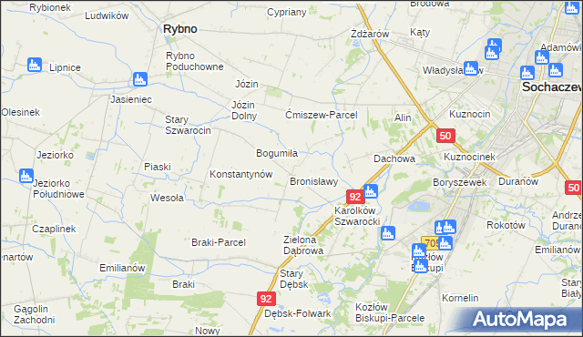 mapa Erminów, Erminów na mapie Targeo