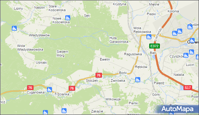 mapa Ewelin, Ewelin na mapie Targeo