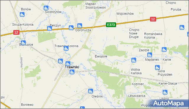 mapa Ewopole, Ewopole na mapie Targeo