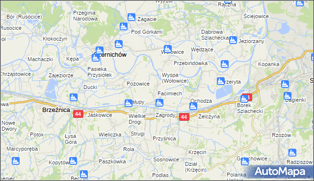 mapa Facimiech, Facimiech na mapie Targeo