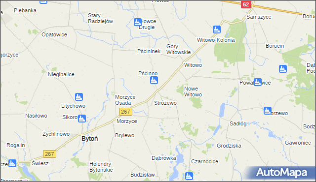mapa Faliszewo, Faliszewo na mapie Targeo
