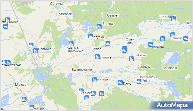 mapa Fałkowice gmina Pokój, Fałkowice gmina Pokój na mapie Targeo