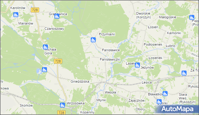 mapa Fanisławiczki, Fanisławiczki na mapie Targeo