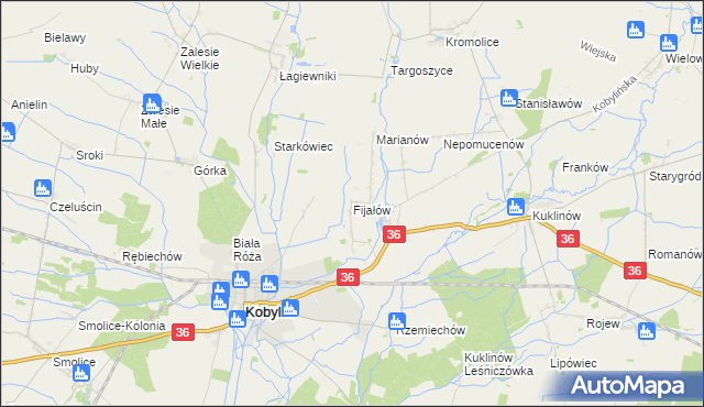 mapa Fijałów, Fijałów na mapie Targeo