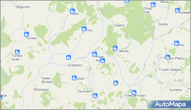 mapa Filipki Małe, Filipki Małe na mapie Targeo