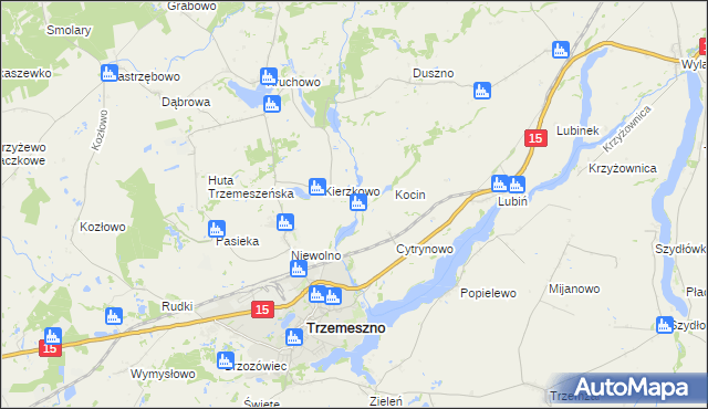 mapa Folusz gmina Trzemeszno, Folusz gmina Trzemeszno na mapie Targeo