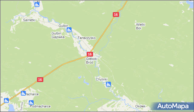 mapa Frącki, Frącki na mapie Targeo