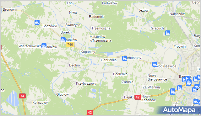 mapa Gabrielnia, Gabrielnia na mapie Targeo