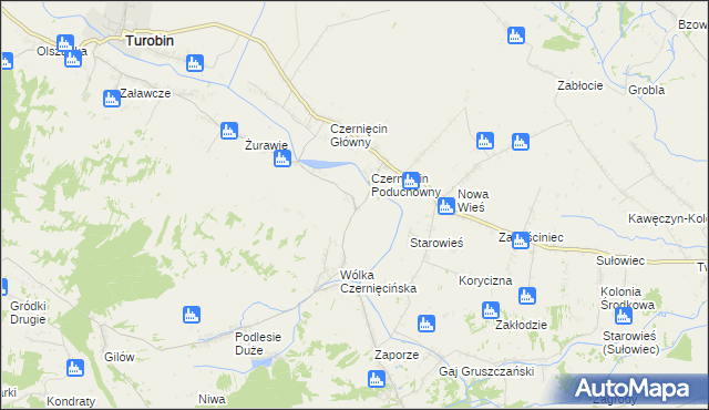 mapa Gaj Czernięciński, Gaj Czernięciński na mapie Targeo