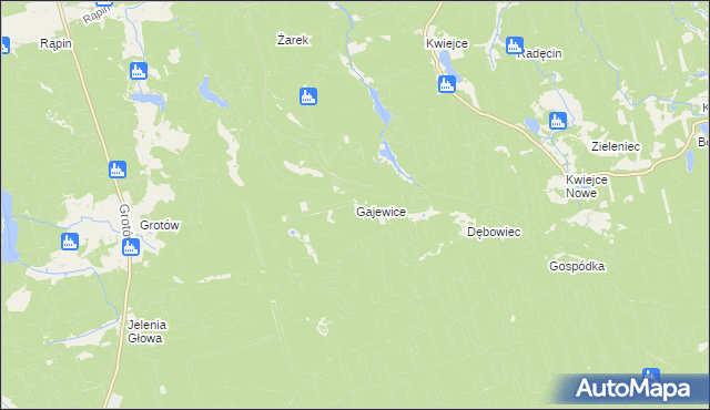 mapa Gajewice, Gajewice na mapie Targeo