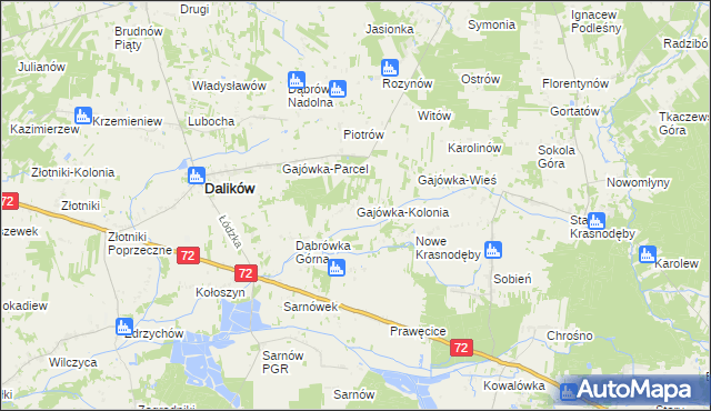 mapa Gajówka-Kolonia, Gajówka-Kolonia na mapie Targeo