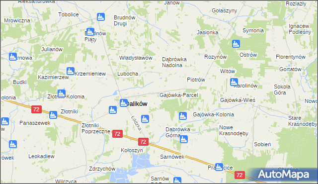 mapa Gajówka-Parcel, Gajówka-Parcel na mapie Targeo