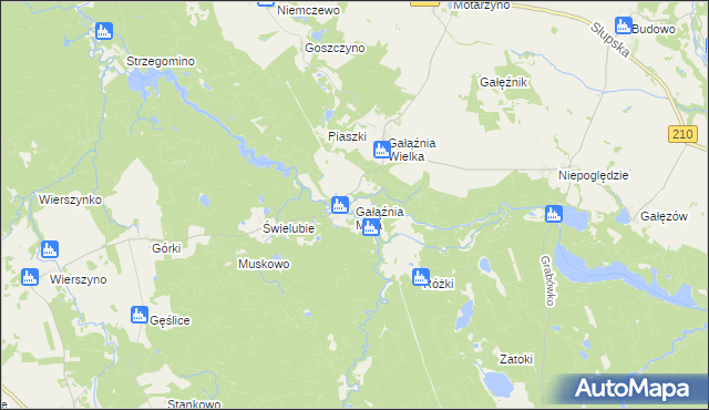 mapa Gałąźnia Mała, Gałąźnia Mała na mapie Targeo