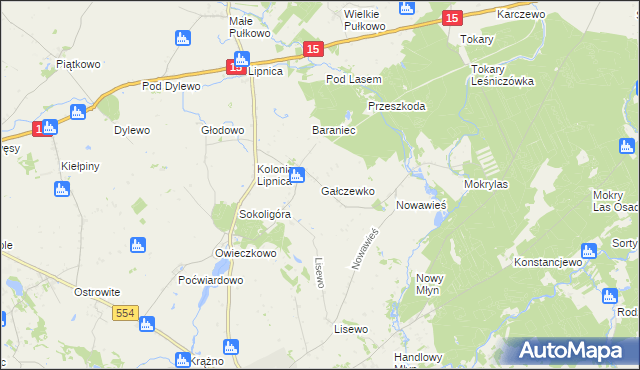 mapa Gałczewko, Gałczewko na mapie Targeo