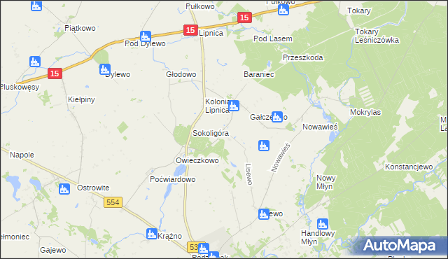 mapa Gałczewo, Gałczewo na mapie Targeo