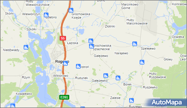 mapa Gałęzewo, Gałęzewo na mapie Targeo