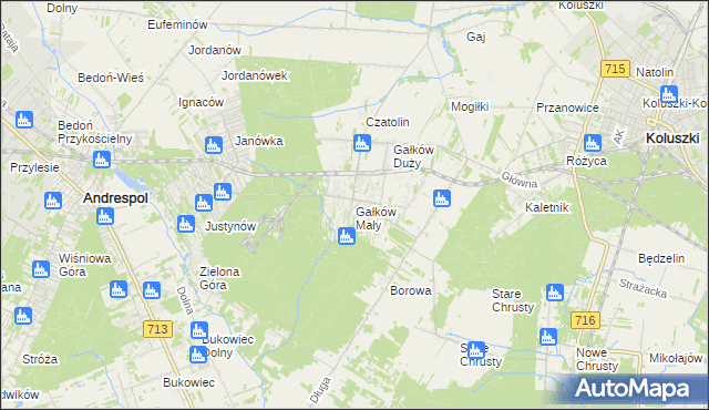 mapa Gałków Mały, Gałków Mały na mapie Targeo