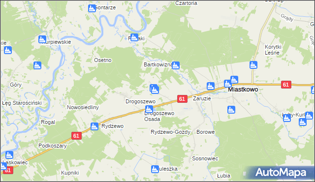mapa Gałkówka gmina Miastkowo, Gałkówka gmina Miastkowo na mapie Targeo