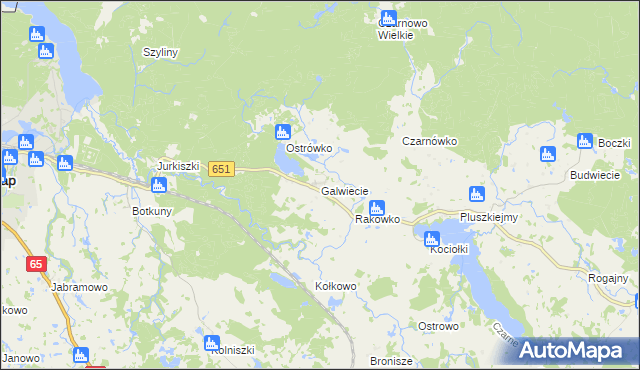 mapa Galwiecie, Galwiecie na mapie Targeo