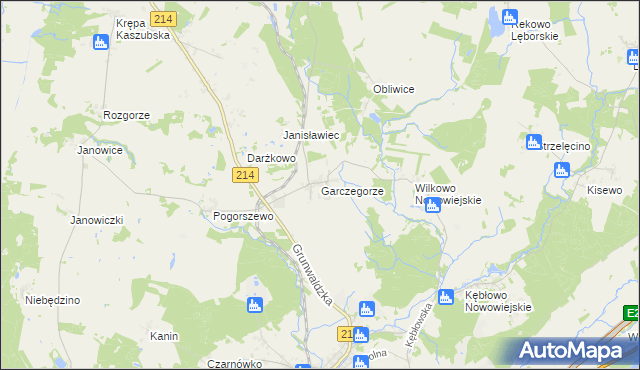 mapa Garczegorze, Garczegorze na mapie Targeo