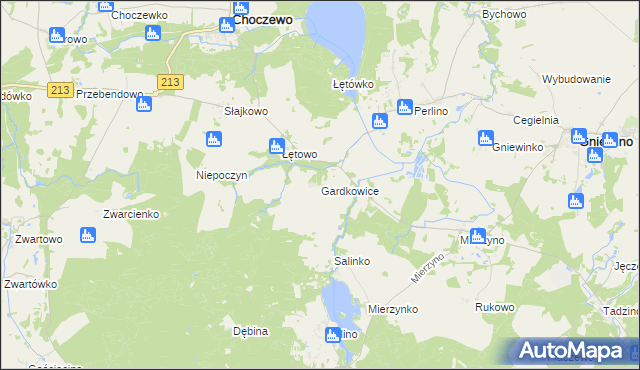 mapa Gardkowice, Gardkowice na mapie Targeo