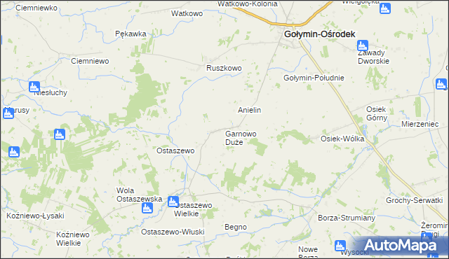 mapa Garnowo Duże, Garnowo Duże na mapie Targeo