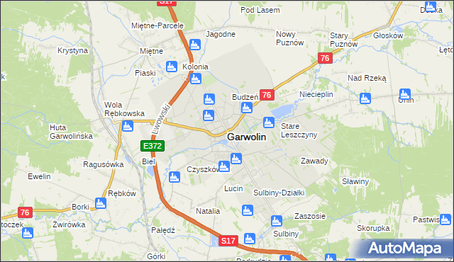 mapa Garwolin, Garwolin na mapie Targeo