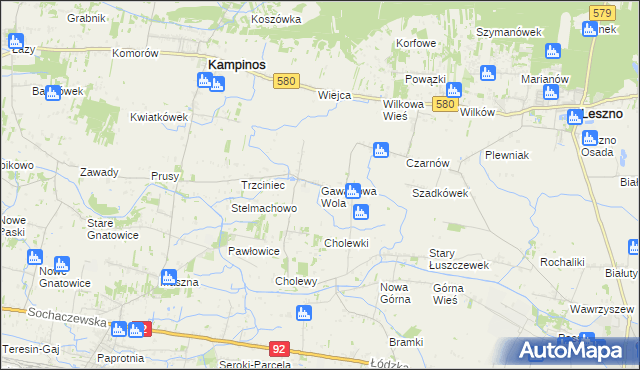 mapa Gawartowa Wola, Gawartowa Wola na mapie Targeo