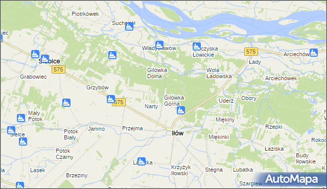 mapa Gilówka Górna, Gilówka Górna na mapie Targeo