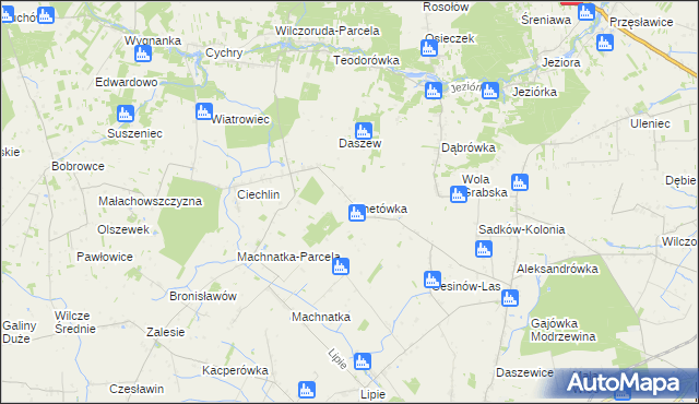 mapa Ginetówka, Ginetówka na mapie Targeo