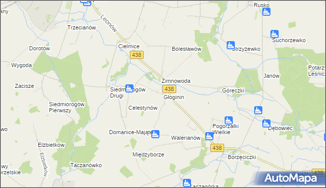 mapa Głoginin, Głoginin na mapie Targeo