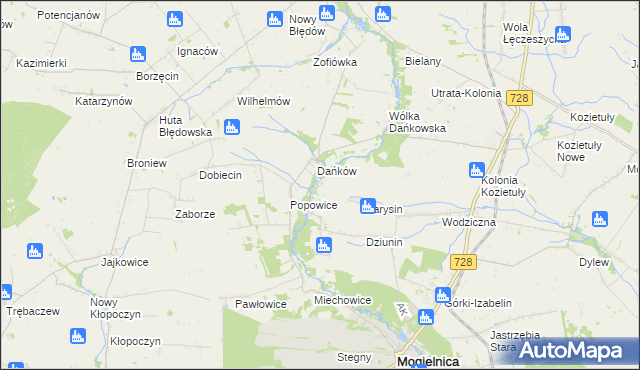 mapa Główczyn-Towarzystwo, Główczyn-Towarzystwo na mapie Targeo