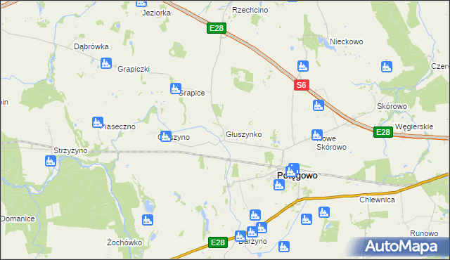 mapa Głuszynko, Głuszynko na mapie Targeo