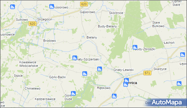 mapa Gnaty-Wieśniany, Gnaty-Wieśniany na mapie Targeo
