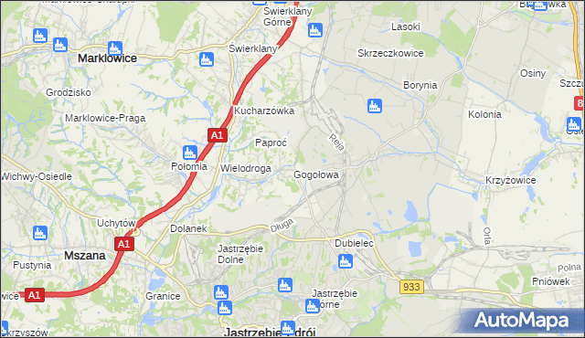 mapa Gogołowa, Gogołowa na mapie Targeo