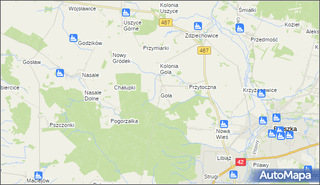 mapa Goła, Goła na mapie Targeo