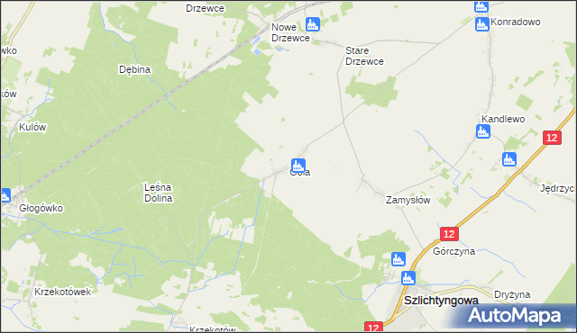 mapa Gola gmina Szlichtyngowa, Gola gmina Szlichtyngowa na mapie Targeo