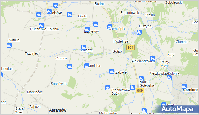 mapa Gołąb-Kolonia, Gołąb-Kolonia na mapie Targeo