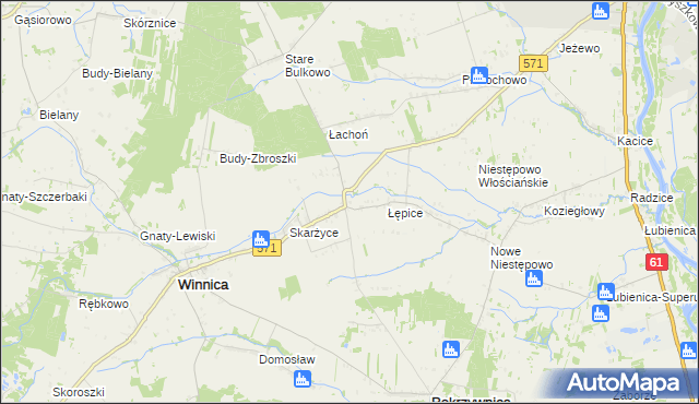 mapa Golądkowo, Golądkowo na mapie Targeo