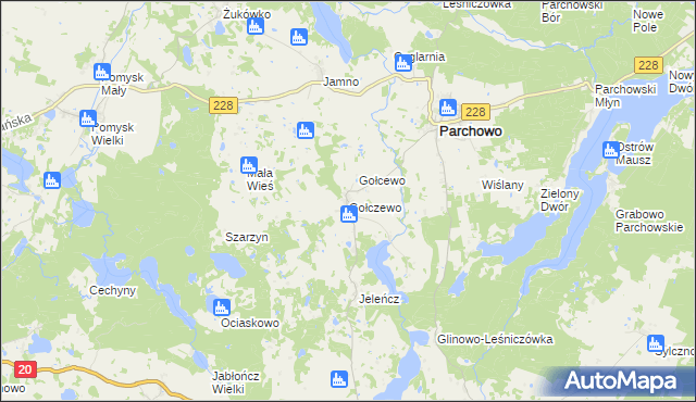 mapa Gołczewo, Gołczewo na mapie Targeo
