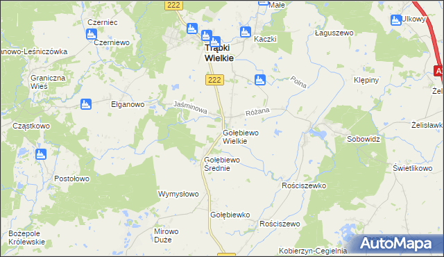 mapa Gołębiewo Wielkie, Gołębiewo Wielkie na mapie Targeo