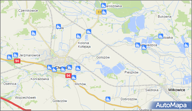 mapa Goliszów, Goliszów na mapie Targeo