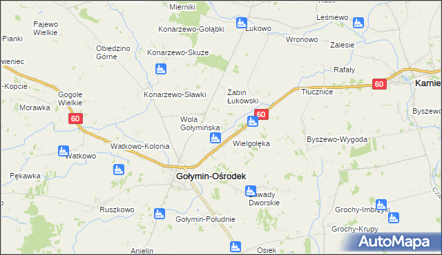 mapa Gołymin-Północ, Gołymin-Północ na mapie Targeo