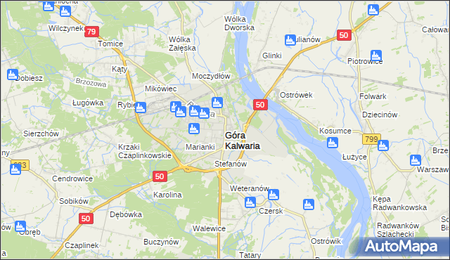 mapa Góra Kalwaria, Góra Kalwaria na mapie Targeo