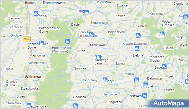 mapa Góra Świętego Jana, Góra Świętego Jana na mapie Targeo